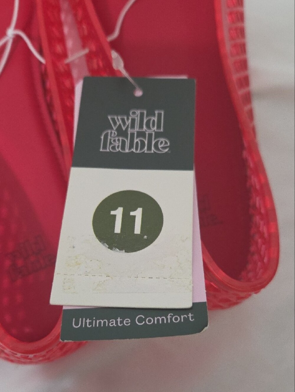 Red Woven Jelly Slip-On Flats, Jelly Shoes, Sandals, Size 11, New W/Tags - Picture 5 of 9